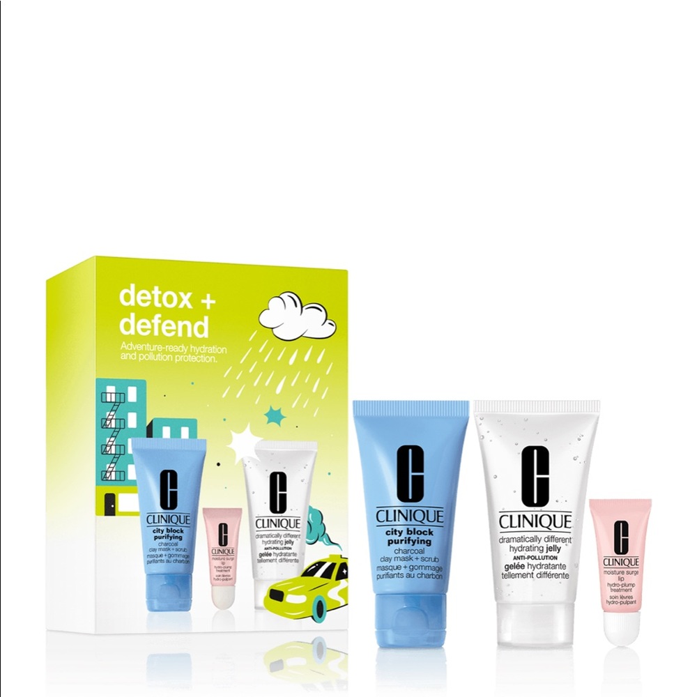 Clinique Detox & Defend 3pc set - Picture 1 of 4